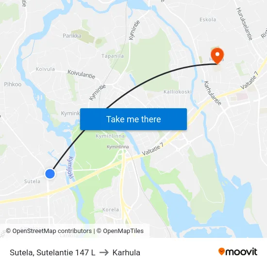 Sutela, Sutelantie 147 L to Karhula map