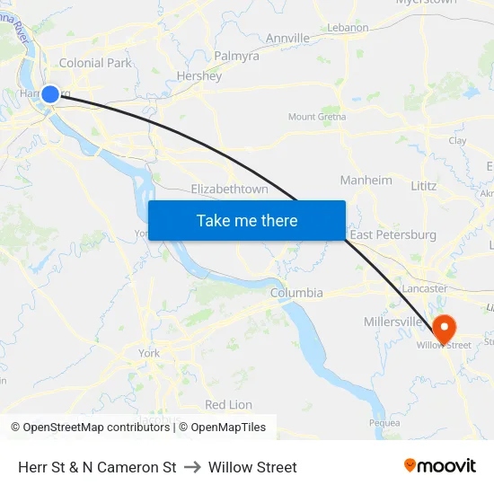 Herr St & N Cameron St Wb to Willow Street map