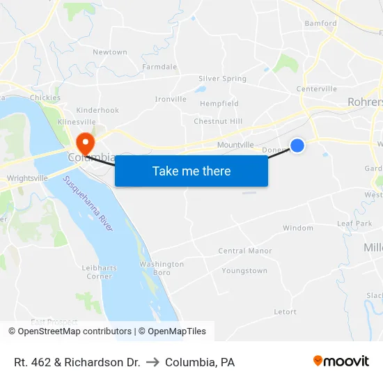 Rt. 462 & Richardson Dr. to Columbia, PA map