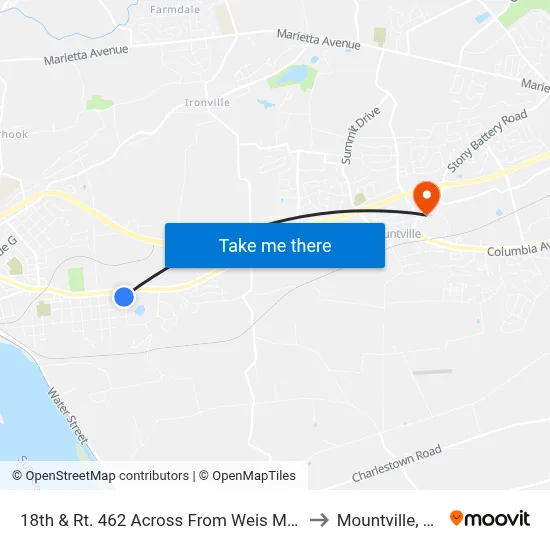 18th & Rt. 462 Across From Weis Mkt. to Mountville, PA map