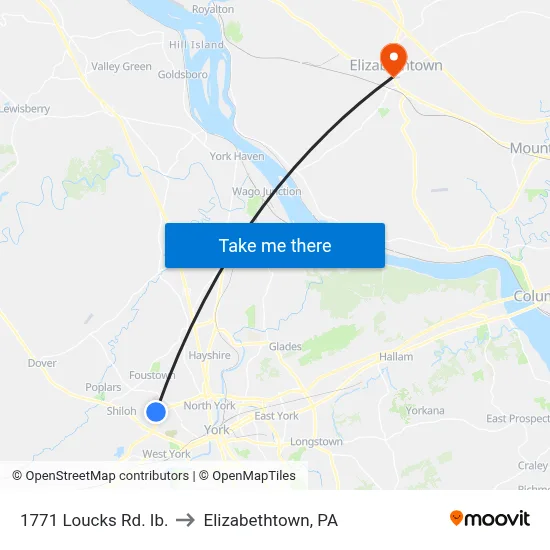 1771 Loucks Rd. Ib. to Elizabethtown, PA map