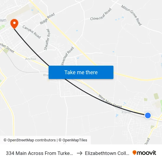 334 Main Across From Turkey Hill to Elizabethtown College map