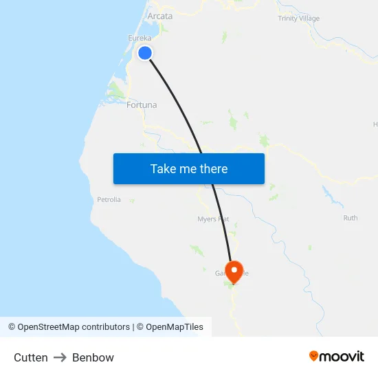 Cutten to Benbow map