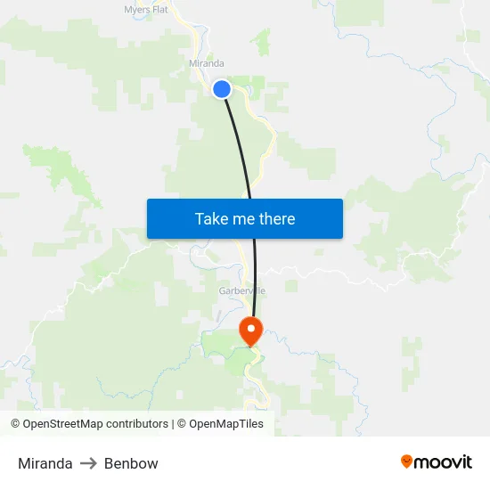 Miranda to Benbow map