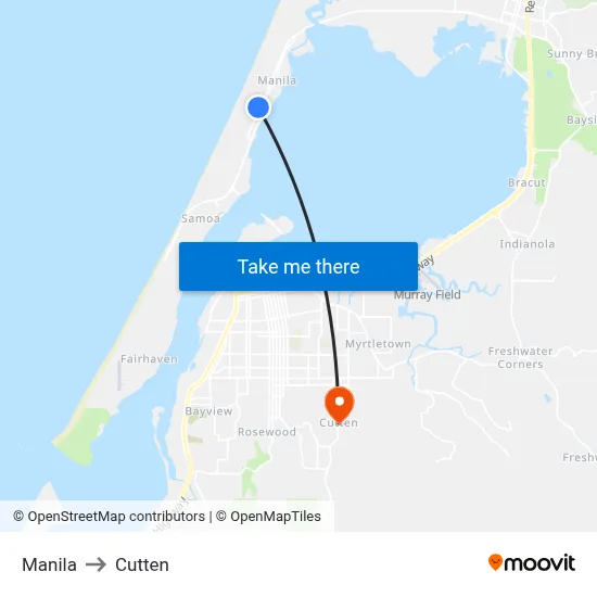 Manila to Cutten map