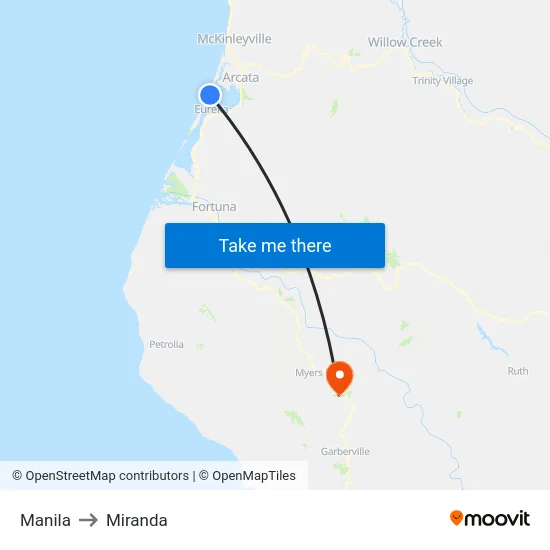 Manila to Miranda map