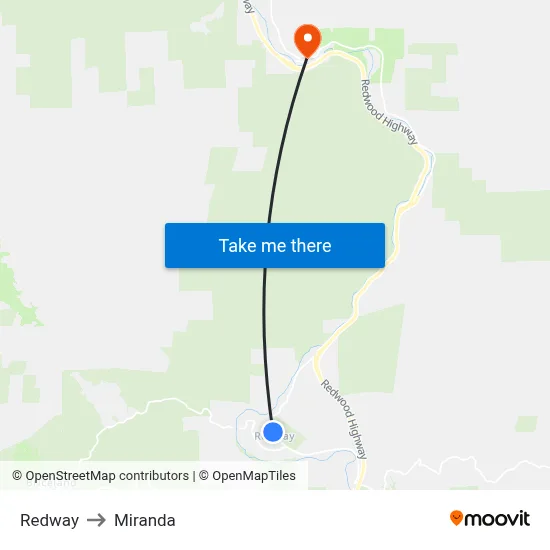 Redway to Miranda map