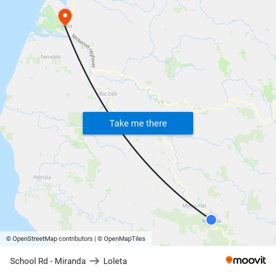 School Rd - Miranda to Loleta map