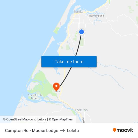 Campton Rd - Moose Lodge to Loleta map