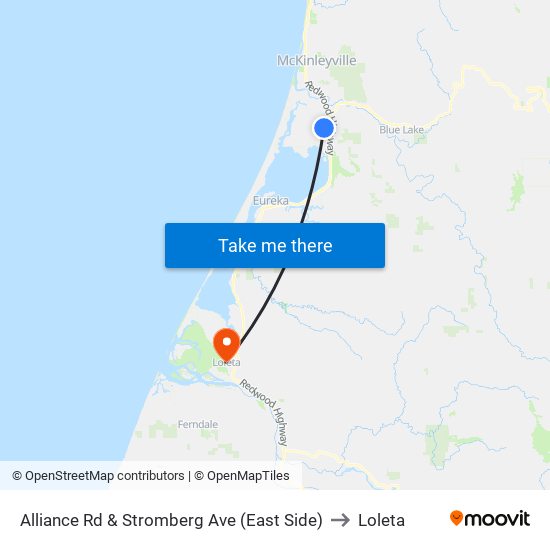 Alliance Rd & Stromberg Ave (East Side) to Loleta map