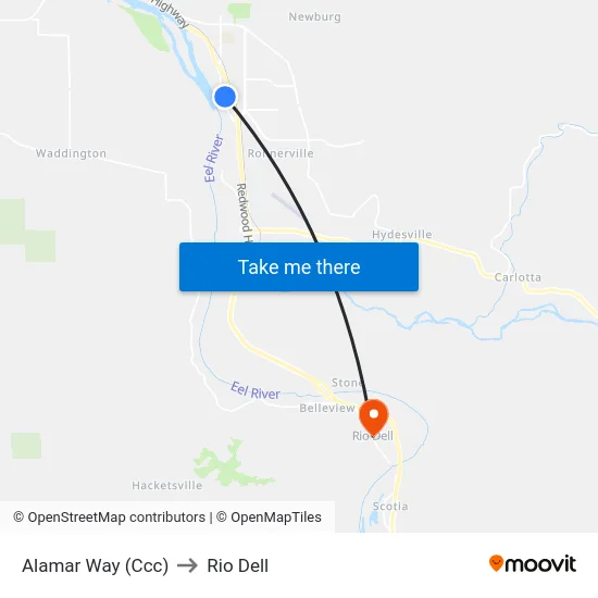 Alamar Way (Ccc) to Rio Dell map