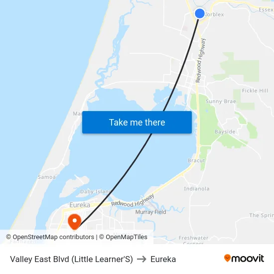 Valley East Blvd (Little Learner'S) to Eureka map