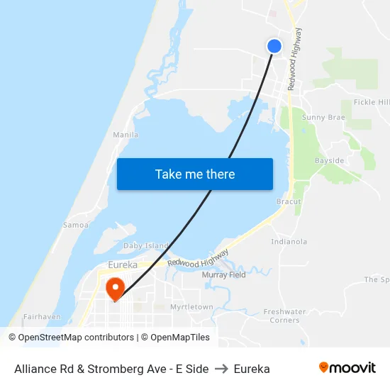 Alliance Rd & Stromberg Ave - E Side to Eureka map