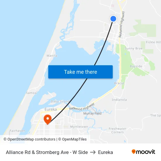Alliance Rd & Stromberg Ave - W Side to Eureka map