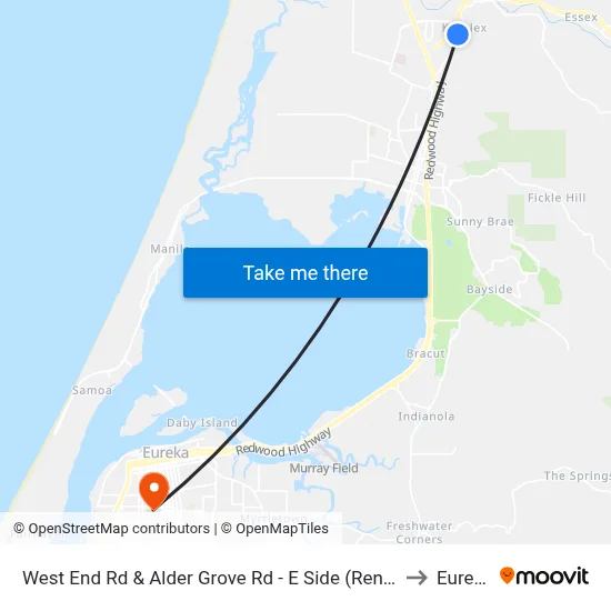 West End Rd & Alder Grove Rd - E Side (Renner) to Eureka map