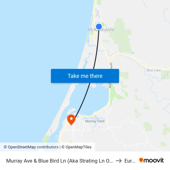 Murray Ave & Blue Bird Ln (Aka Strating Ln Or Little Pond St) to Eureka map