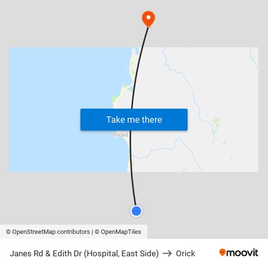 Janes Rd & Edith Dr (Hospital, East Side) to Orick map