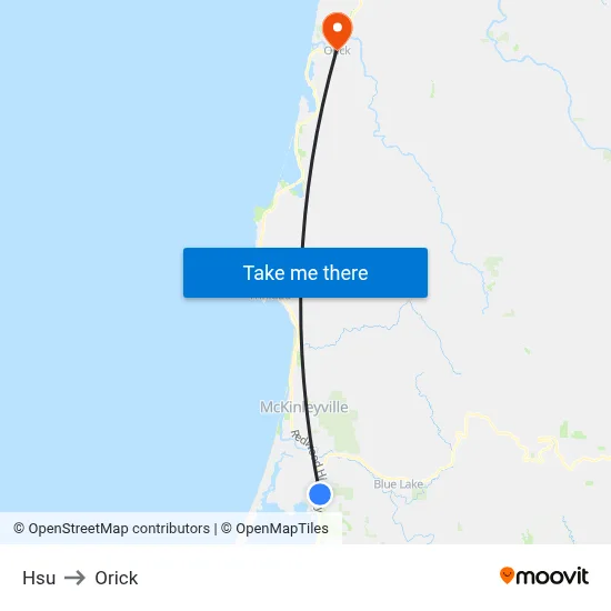 Hsu to Orick map