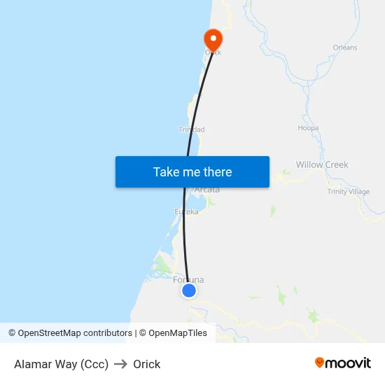 Alamar Way (Ccc) to Orick map