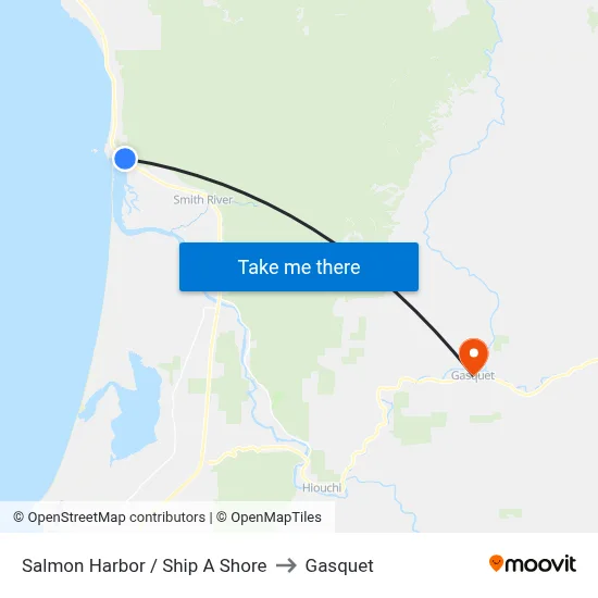 Salmon Harbor / Ship A Shore to Gasquet map