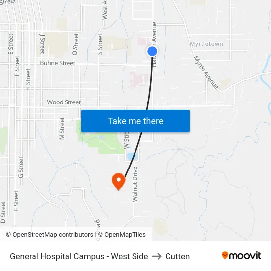General Hospital Campus - West Side to Cutten map