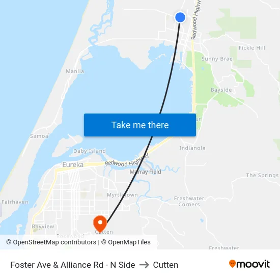 Foster Ave & Alliance Rd - N Side to Cutten map