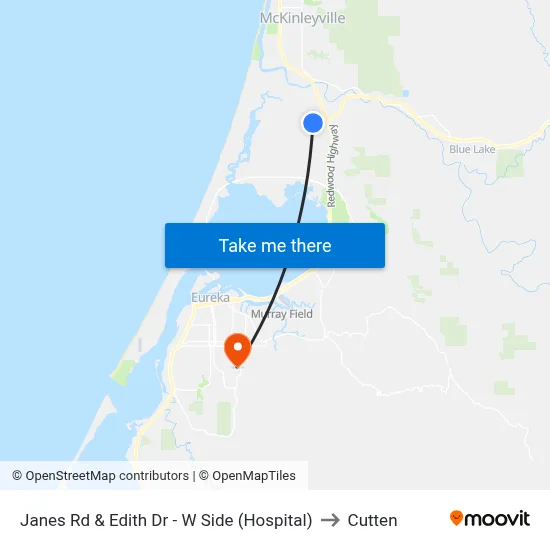 Janes Rd & Edith Dr - W Side (Hospital) to Cutten map