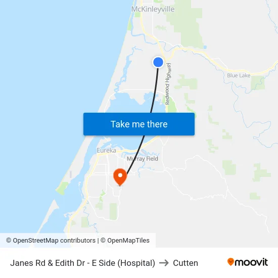 Janes Rd & Edith Dr - E Side (Hospital) to Cutten map