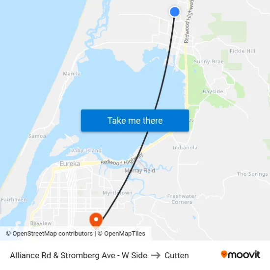 Alliance Rd & Stromberg Ave - W Side to Cutten map