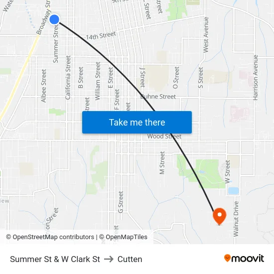 Summer St & W Clark St to Cutten map