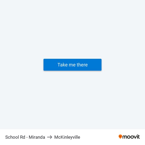 School Rd - Miranda to McKinleyville map