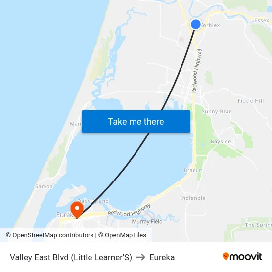 Valley East Blvd (Little Learner'S) to Eureka map