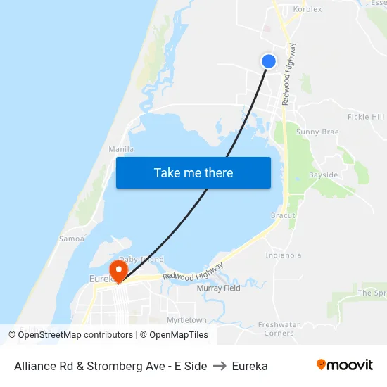 Alliance Rd & Stromberg Ave - E Side to Eureka map