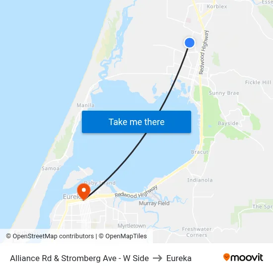 Alliance Rd & Stromberg Ave - W Side to Eureka map