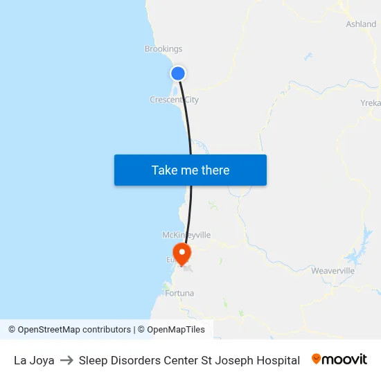 La Joya to Sleep Disorders Center St Joseph Hospital map