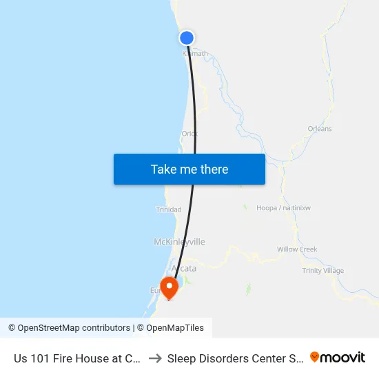 Us 101 Fire House at Camp Marigold Sb to Sleep Disorders Center St Joseph Hospital map