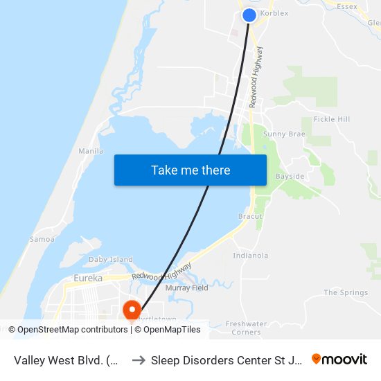 Valley West Blvd. (Mcdonald'S) to Sleep Disorders Center St Joseph Hospital map