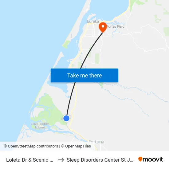 Loleta Dr & Scenic Dr - Sb Stop to Sleep Disorders Center St Joseph Hospital map