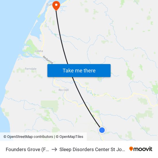 Founders Grove (Flag Stop) to Sleep Disorders Center St Joseph Hospital map