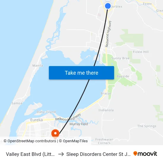 Valley East Blvd (Little Learner'S) to Sleep Disorders Center St Joseph Hospital map