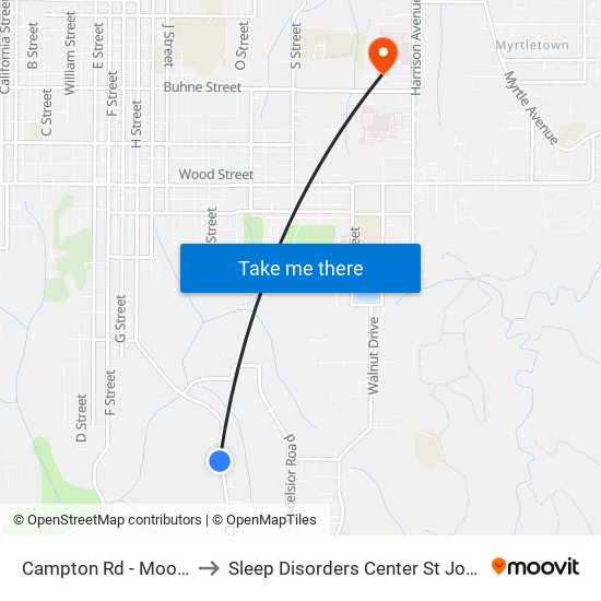 Campton Rd - Moose Lodge to Sleep Disorders Center St Joseph Hospital map