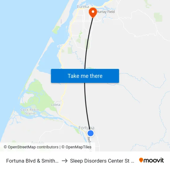 Fortuna Blvd & Smith Ln - Nb Stop to Sleep Disorders Center St Joseph Hospital map