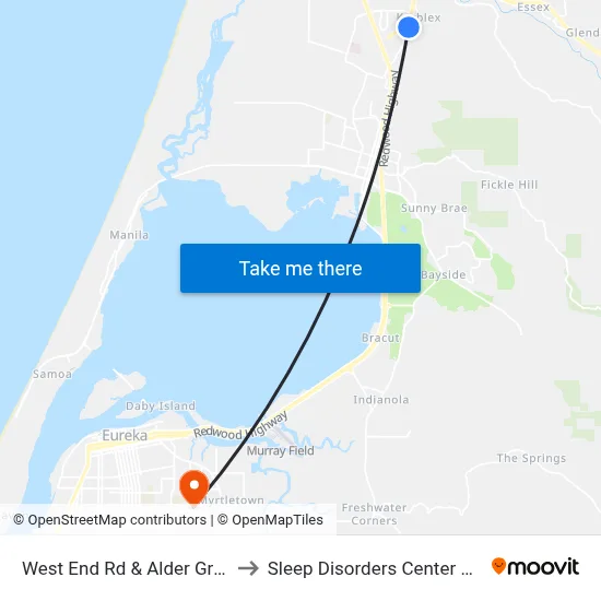 West End Rd & Alder Grove Rd (Mill Yard) to Sleep Disorders Center St Joseph Hospital map