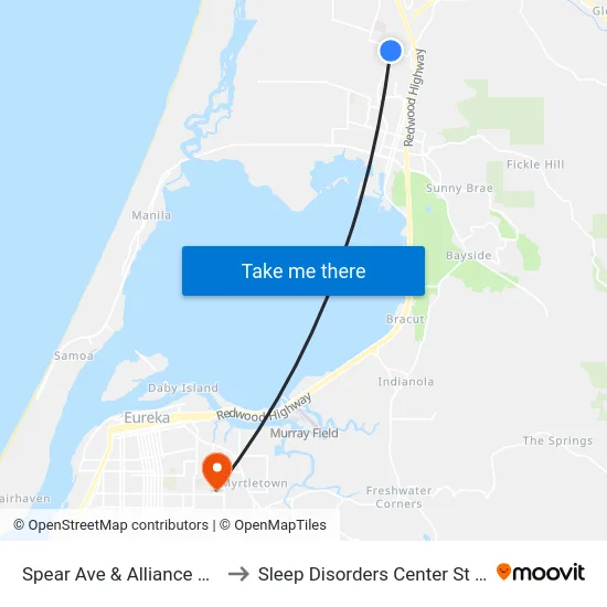 Spear Ave & Alliance Rd - NW Corner to Sleep Disorders Center St Joseph Hospital map