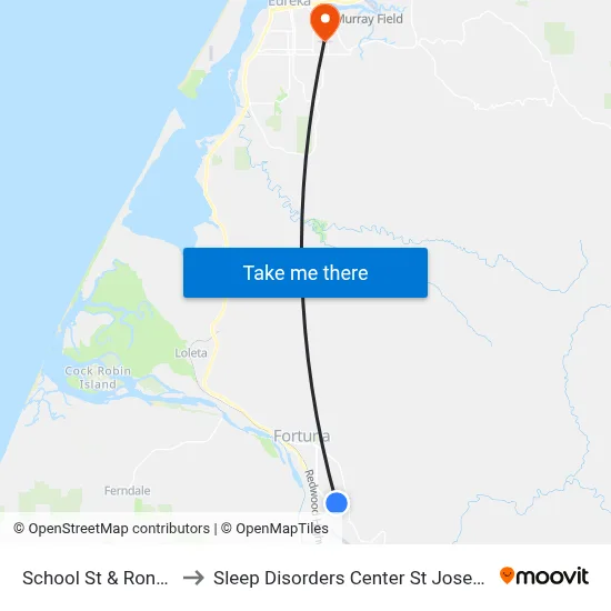 School St & Ronald Ave to Sleep Disorders Center St Joseph Hospital map