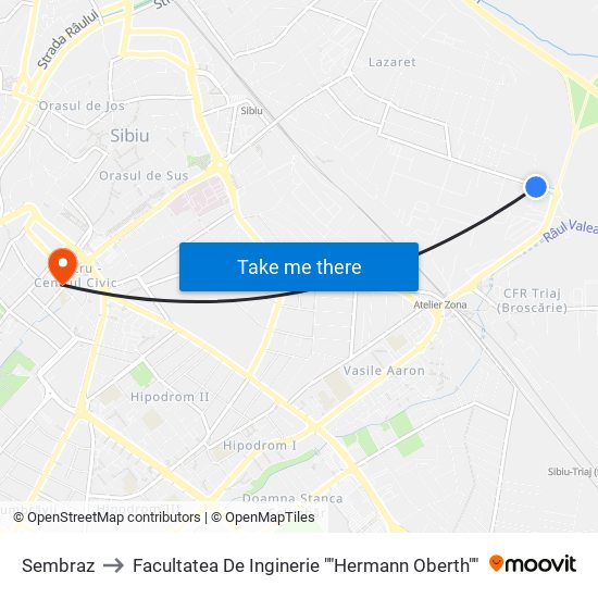 Sembraz to Facultatea De Inginerie ""Hermann Oberth"" map