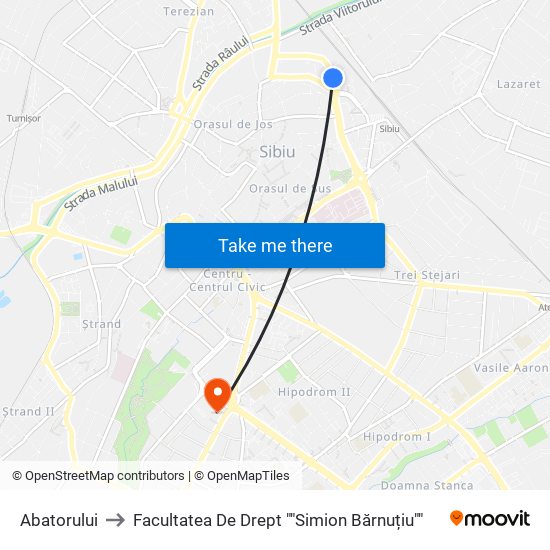 Abatorului to Facultatea De Drept ""Simion Bărnuțiu"" map