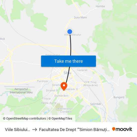 Viile Sibiului II to Facultatea De Drept ""Simion Bărnuțiu"" map