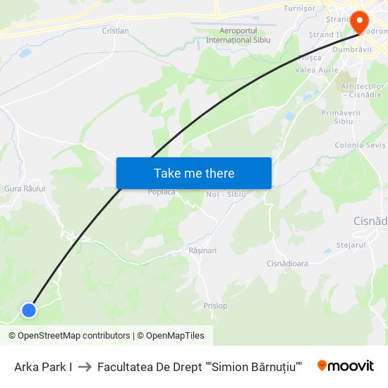 Arka Park I to Facultatea De Drept ""Simion Bărnuțiu"" map