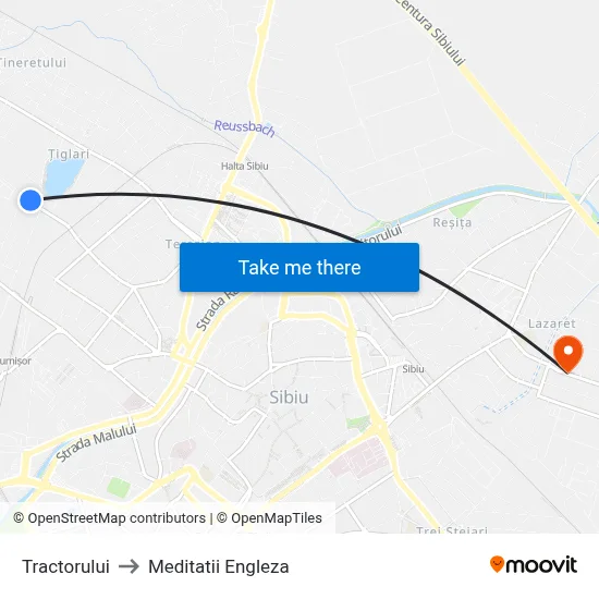 Tractorului to Meditatii Engleza map